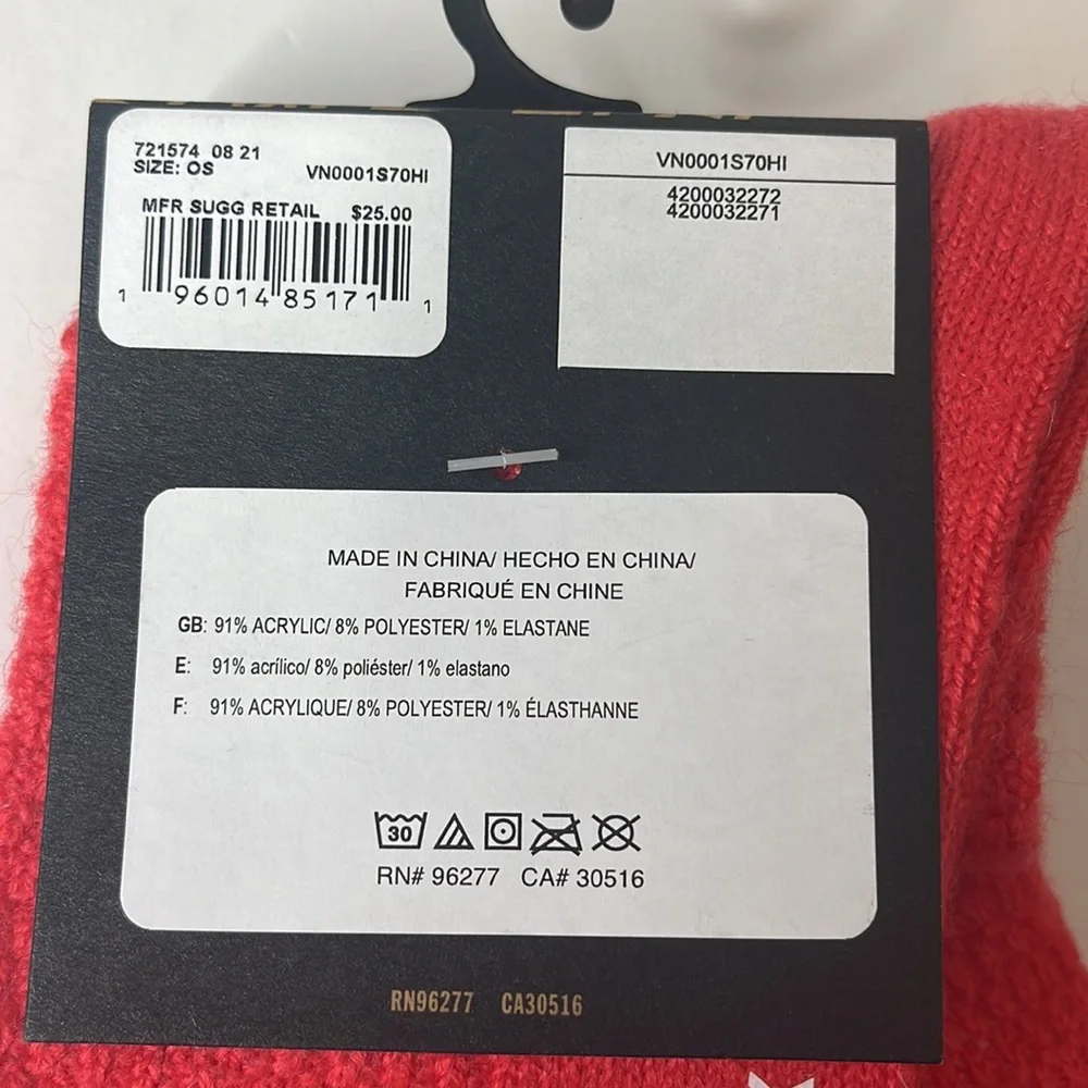 Vans Waffle Knit Texture Crew Socks Hibiscus
